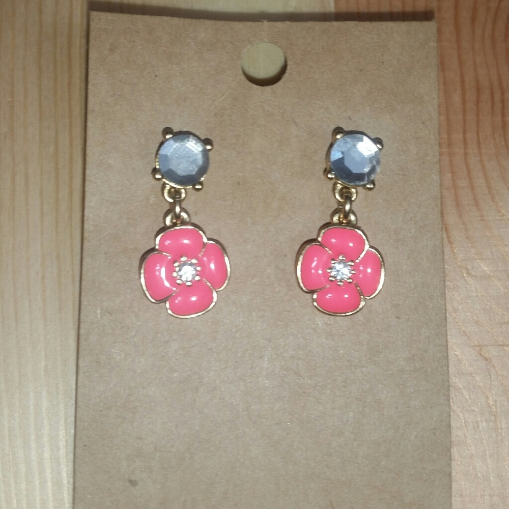 Kate Spade 14K Gold Filled 'Bougainvillea' Enamele